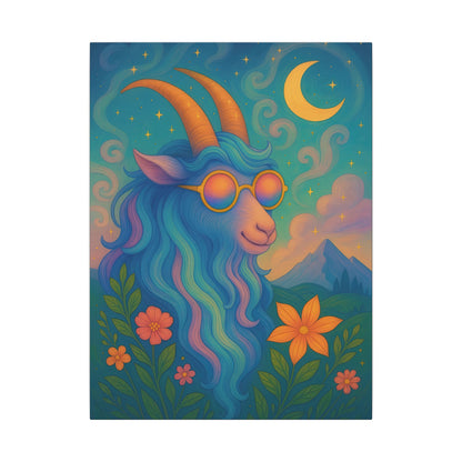 Capricorn Dreams – Radiant Retro Goat Wall Art