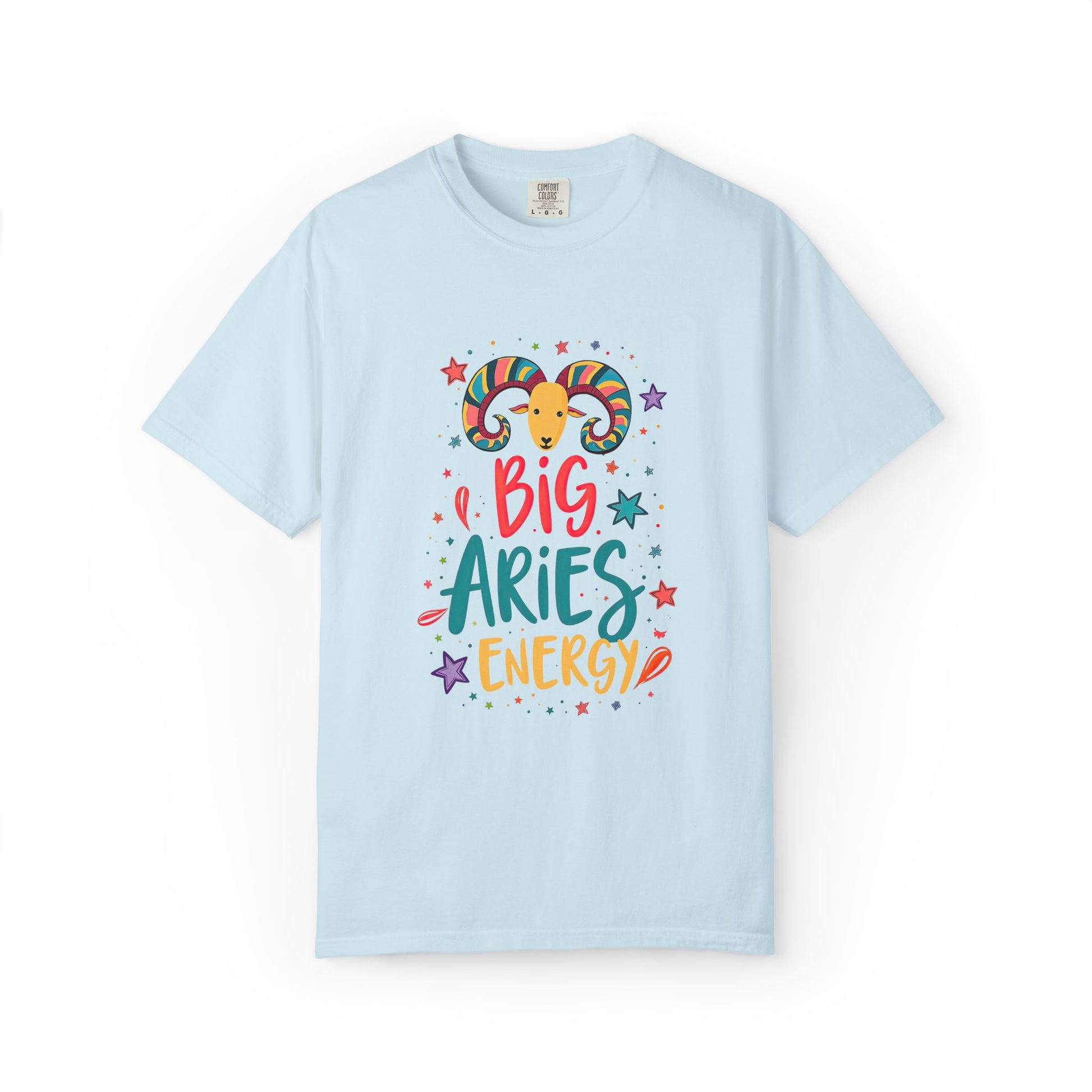 Big Aries Energy Tee – Colorful Fun Zodiac Shirt