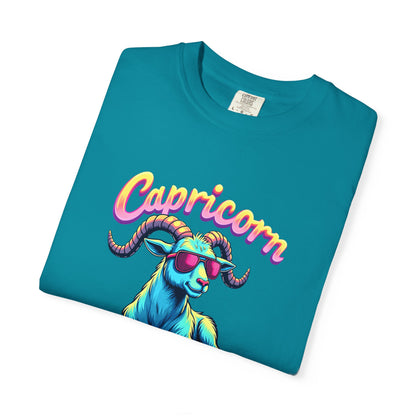 Capricorn G.O.A.T – Retro Neon Astrology Tee