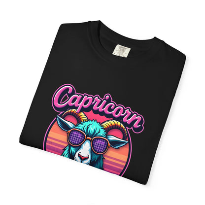 Capricorn The G.O.A.T – Vaporwave Retro Zodiac Tee