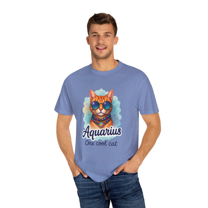 Aquarius One Cool Cat – Groovy Cosmic Kitty T-shirt