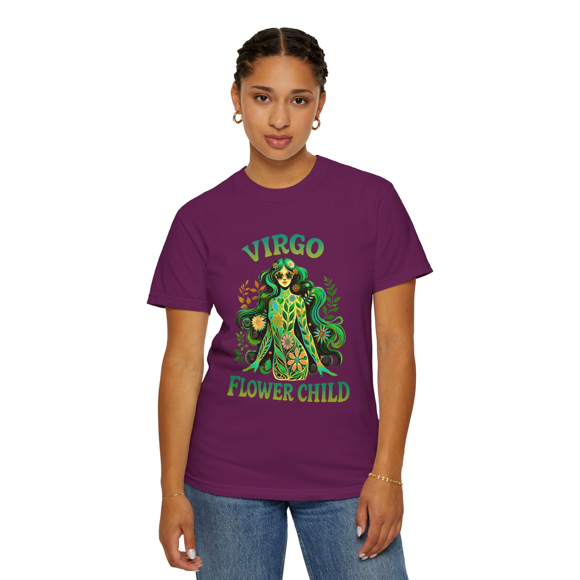 Virgo Flower Child – Vibrant Retro Zodiac Tee