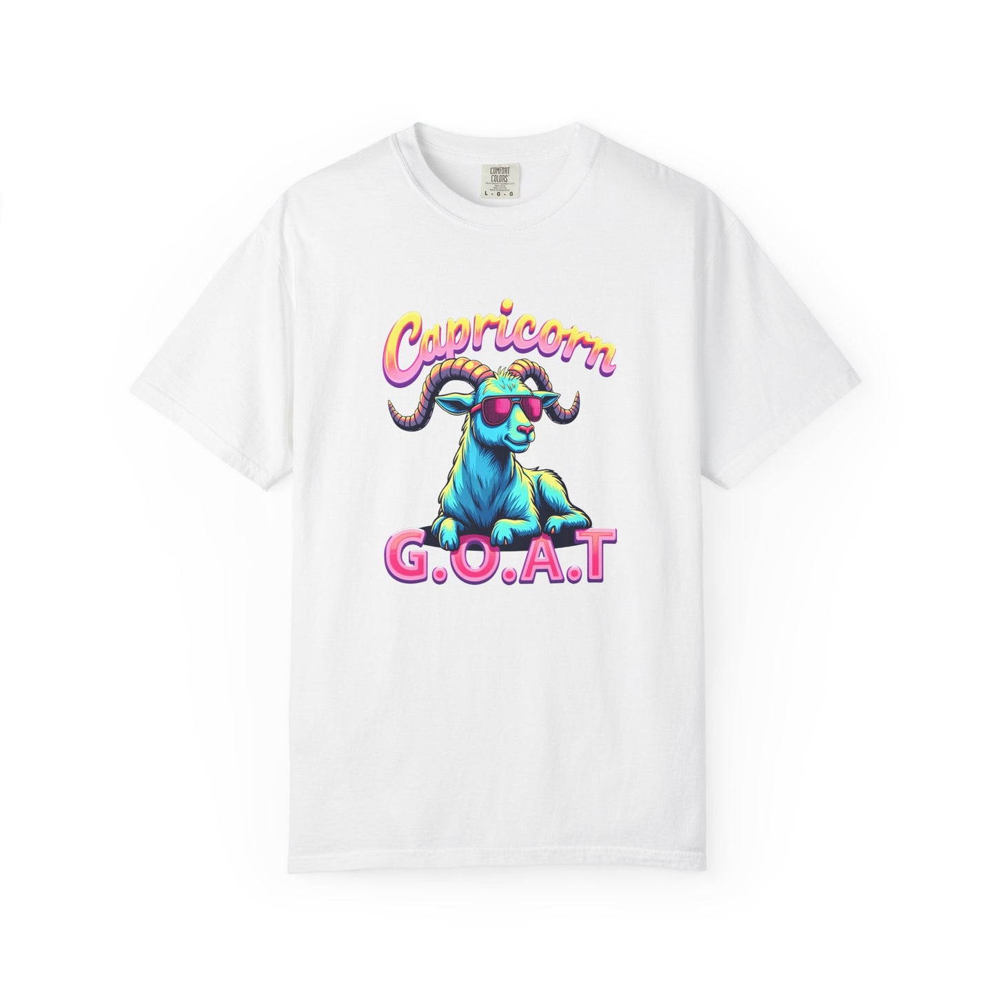 Capricorn G.O.A.T – Retro Neon Astrology Tee