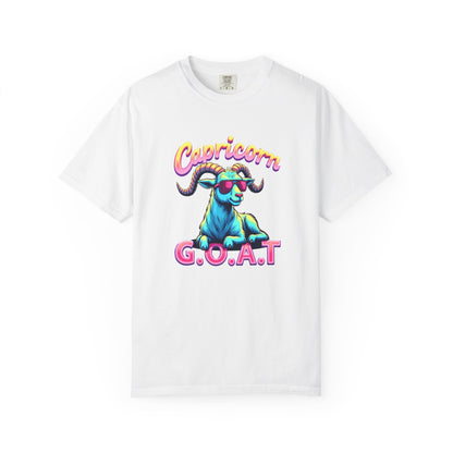 Capricorn G.O.A.T – Retro Neon Astrology Tee