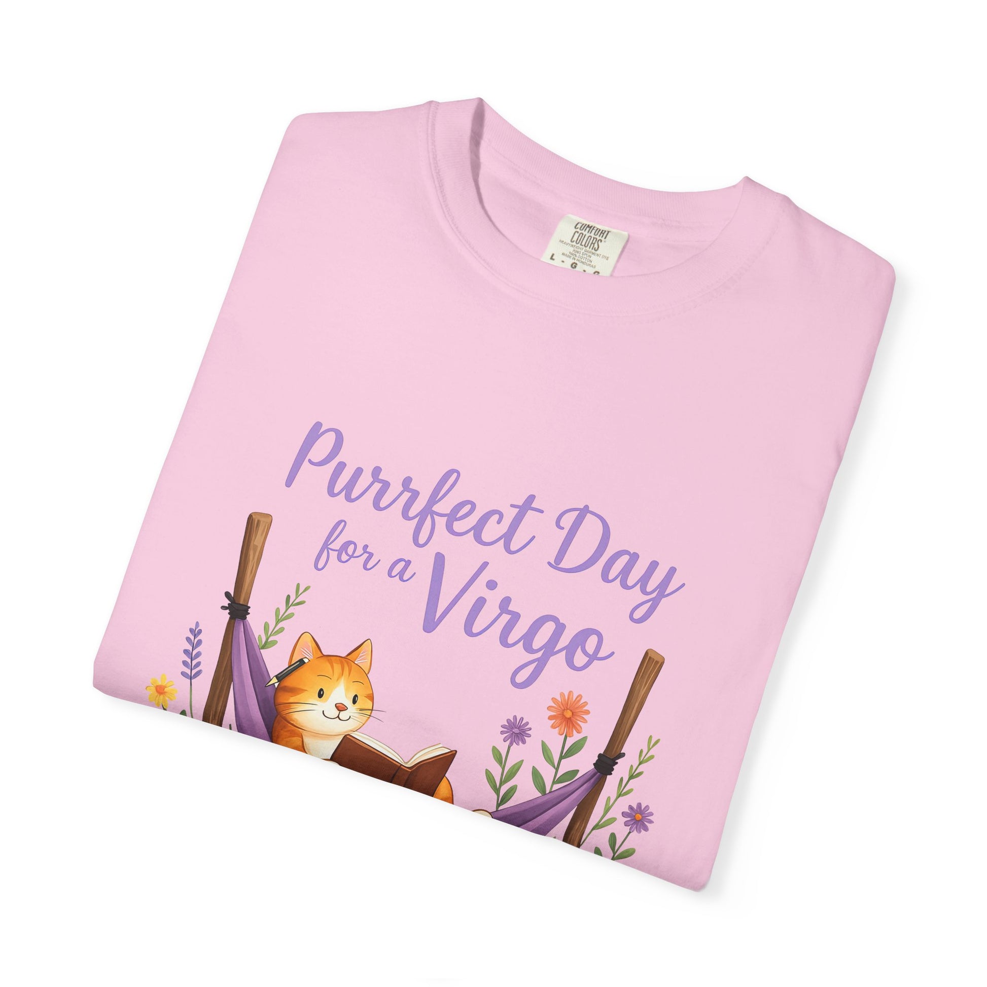 Purrfect Day for a Virgo Tee – Colorful Zodiac Cat Shirt