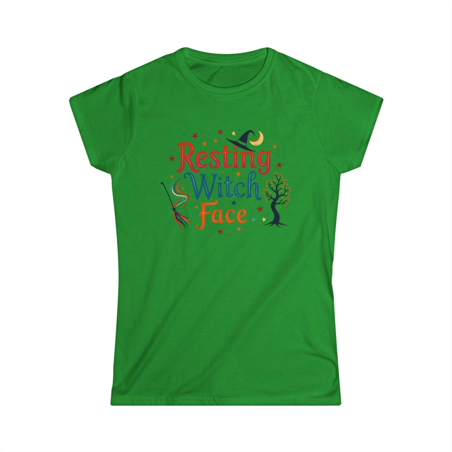 Resting Witch Face T-Shirt — Funny Halloween Witch Tee for Women