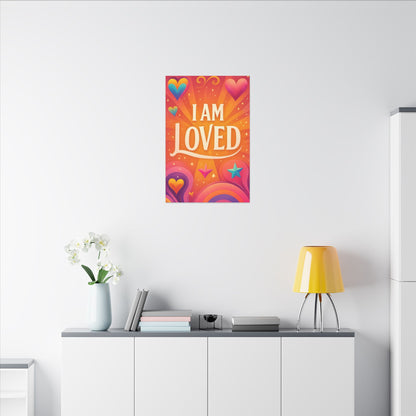 I AM LOVED – Colorful Affirmation Wall Art