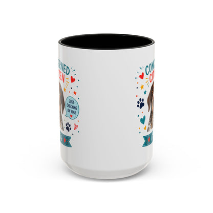 Personalized Dog Mug "Concerned Citizen" | Custom Pet Color Accent Mug with Dog Photo & Name | Funny Dog Lover Gift
