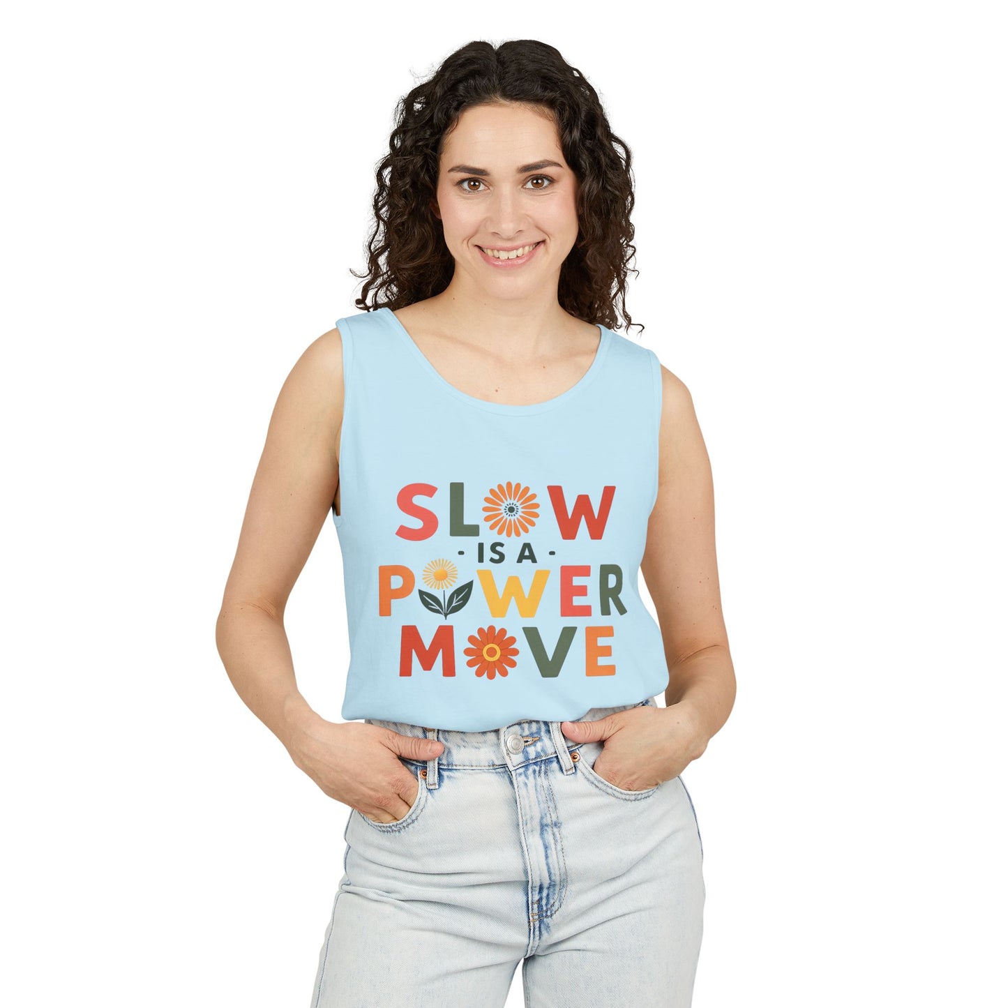 Slow is a Power Move - Colorful Affirmation Tank (Unisex)