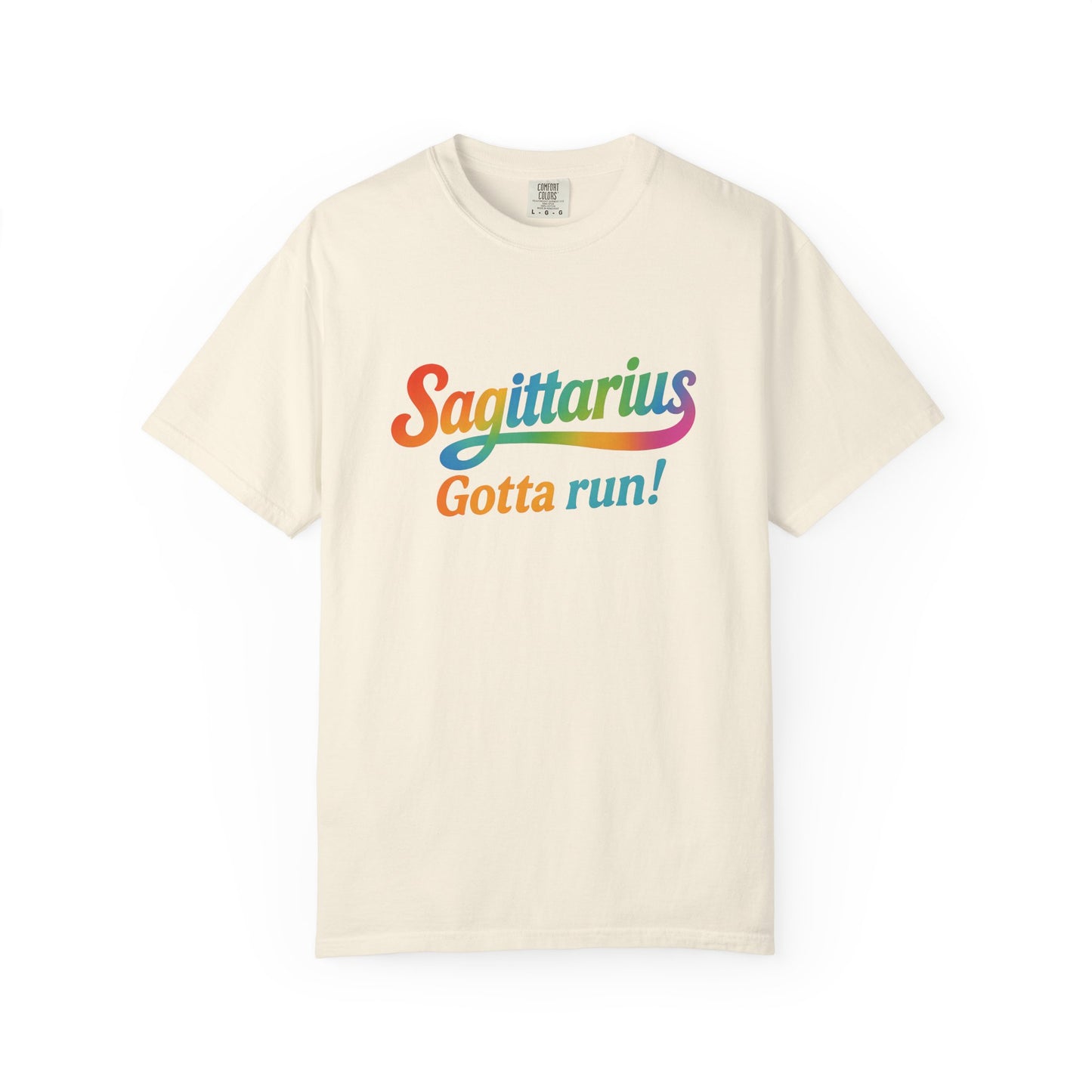 Sagittarius Gotta Run – Colorful Tee Zodiac Shirt