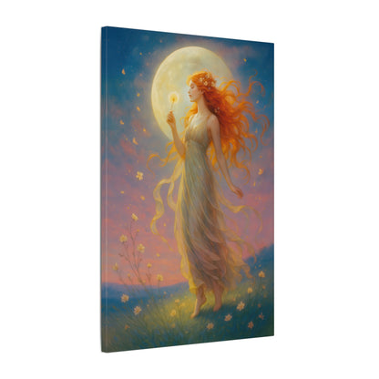 Moonlight Wishes – Luminous Goddess Wall Art (Art Nouveau Inspired)
