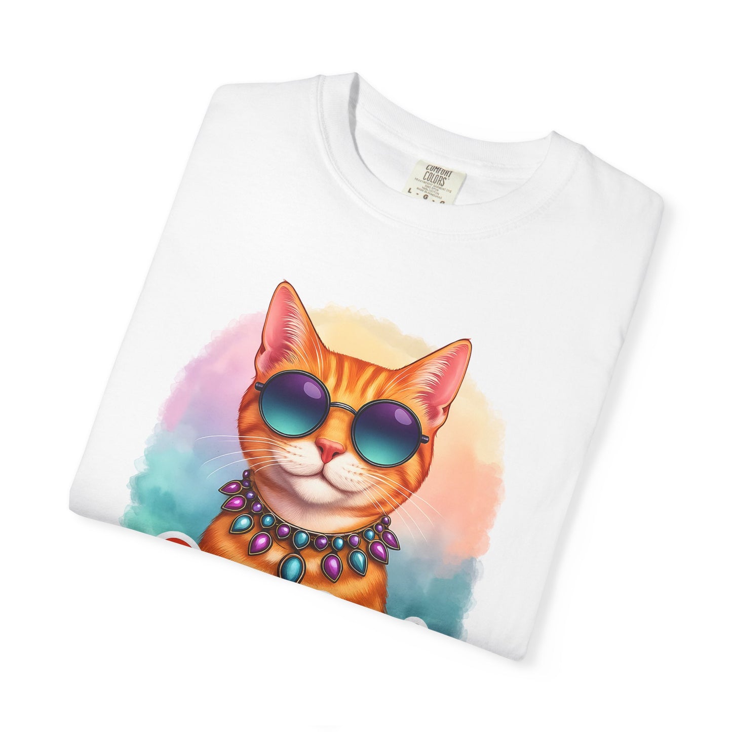One Cool Cat  -  Funny Retro Groovy Cat Lover Tee