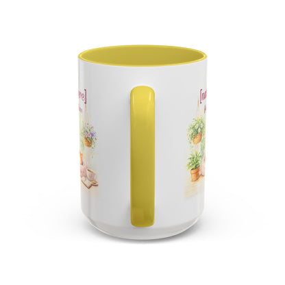 Personalized Name Cat Mug - Custom "Happy Place" Ceramic Mug for Cat Lovers
