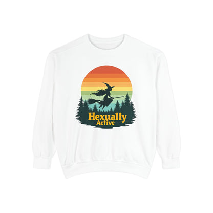 Hexually Active Unisex Crewneck – Sassy Retro Comfort Colors Midweight Sweatshirt
