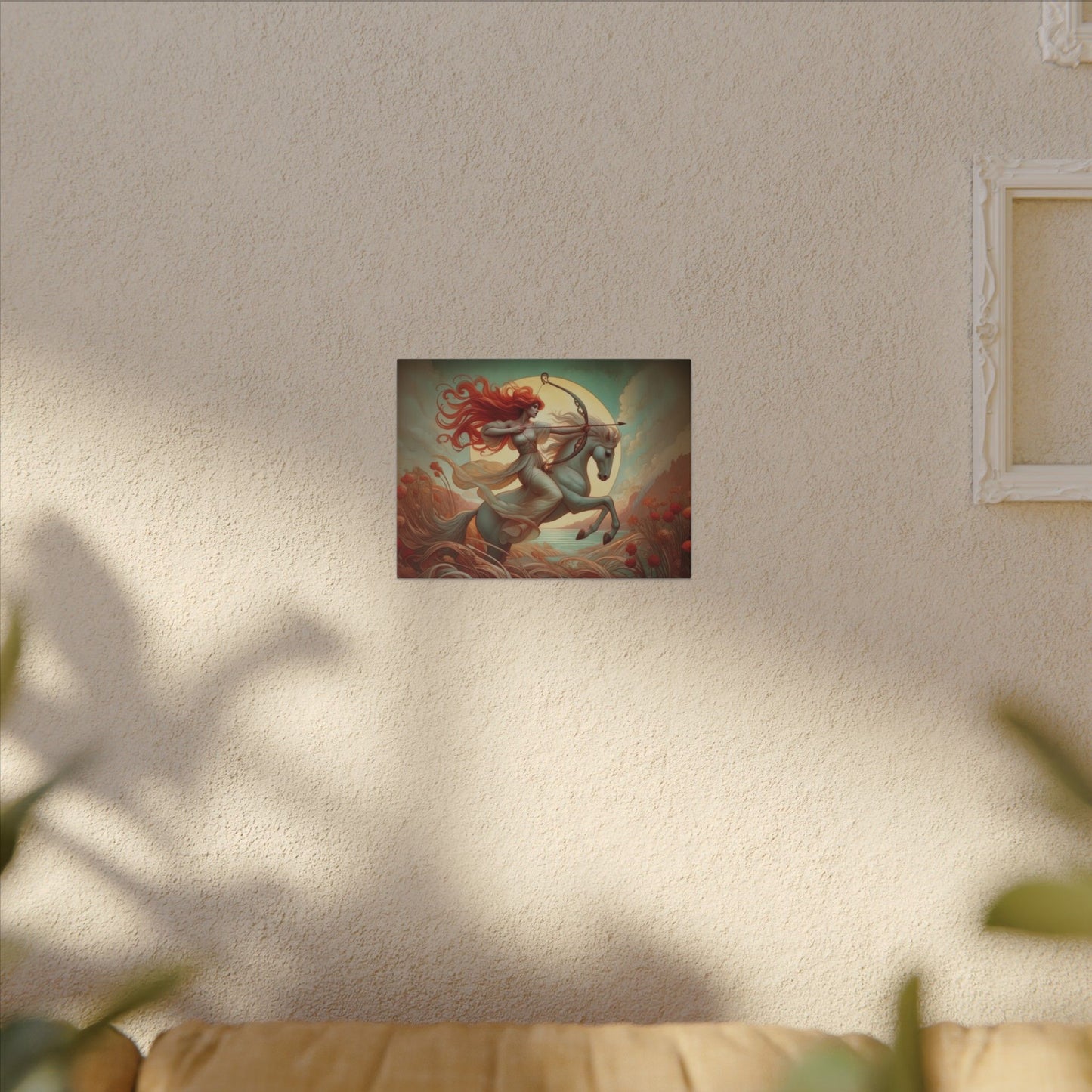 Sagittarius Zodiac Wall Art, Archer Goddess Canvas Print, Astrology Home Decor, Sagittarius Gift for Her, Celestial Centaur Painting, Star Sign Wall Decor
