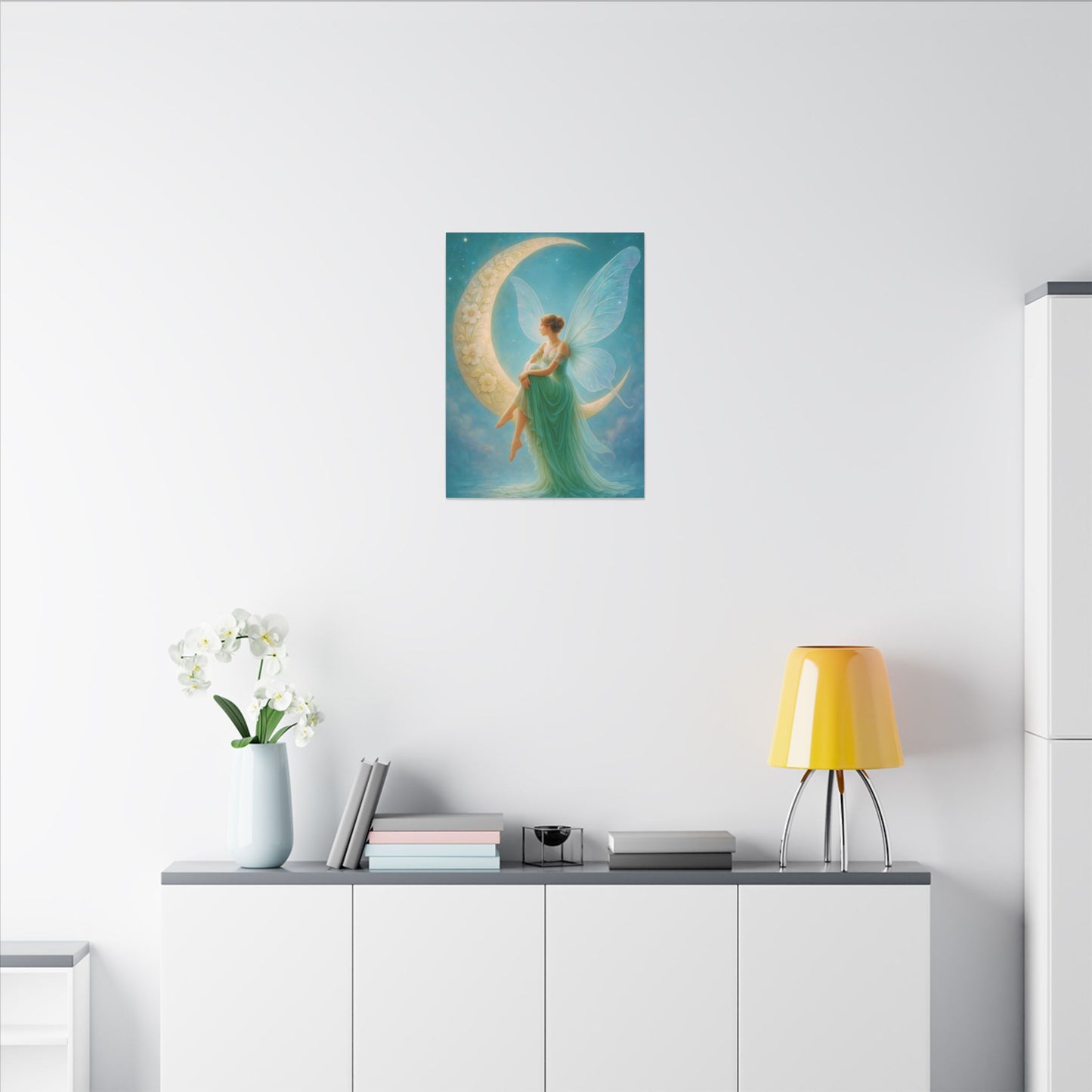 Moonlit Reverie – Art Nouveau Inspired Fairy Wall Art