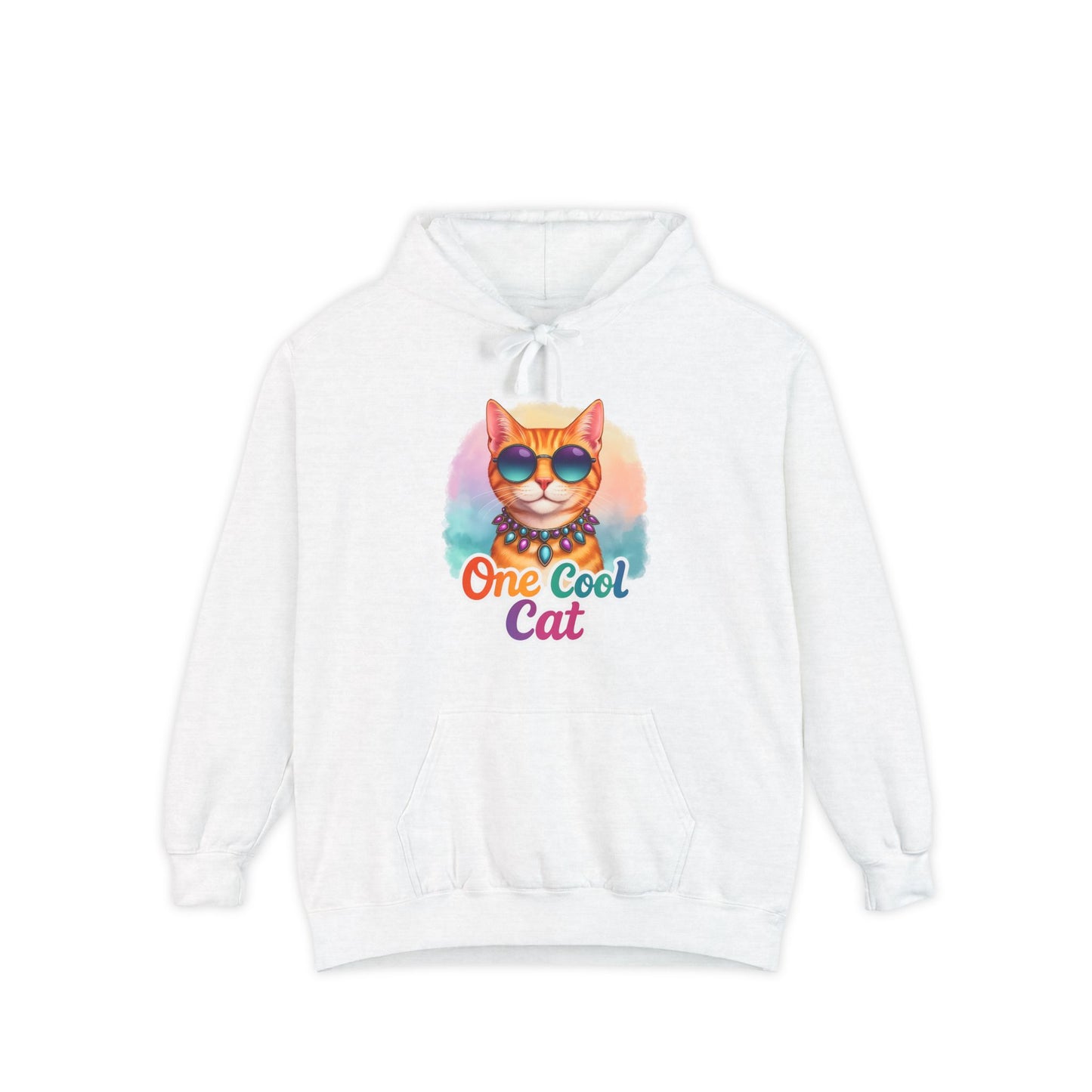 One Cool Cat Unisex Hoodie – Colorful Vibrant Comfort Colors Midweight Hoodie