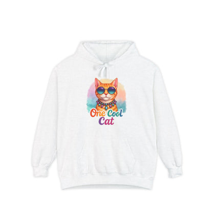 One Cool Cat Unisex Hoodie – Colorful Vibrant Comfort Colors Midweight Hoodie