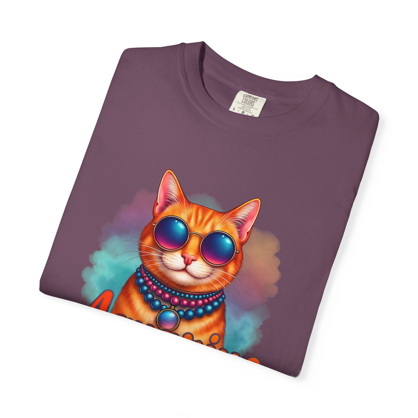 Aquarius One Cool Cat – Funky Retro Zodiac Tee - Enchanted Sky