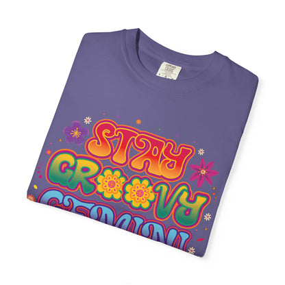 Stay Groovy Gemini – Flower Power Retro Zodiac Tee