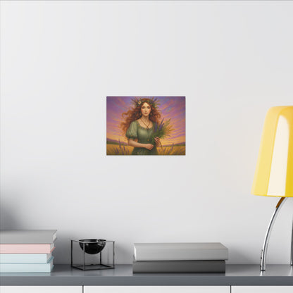 Virgo Zodiac Wall Art, Harvest Goddess Canvas Print, Astrology Home Decor, Virgo Gift for Her, Celestial Maiden Painting, Star Sign Wall Decor