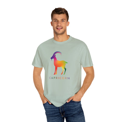 Capricorn – Rainbow Gradient Zodiac Goat Tee