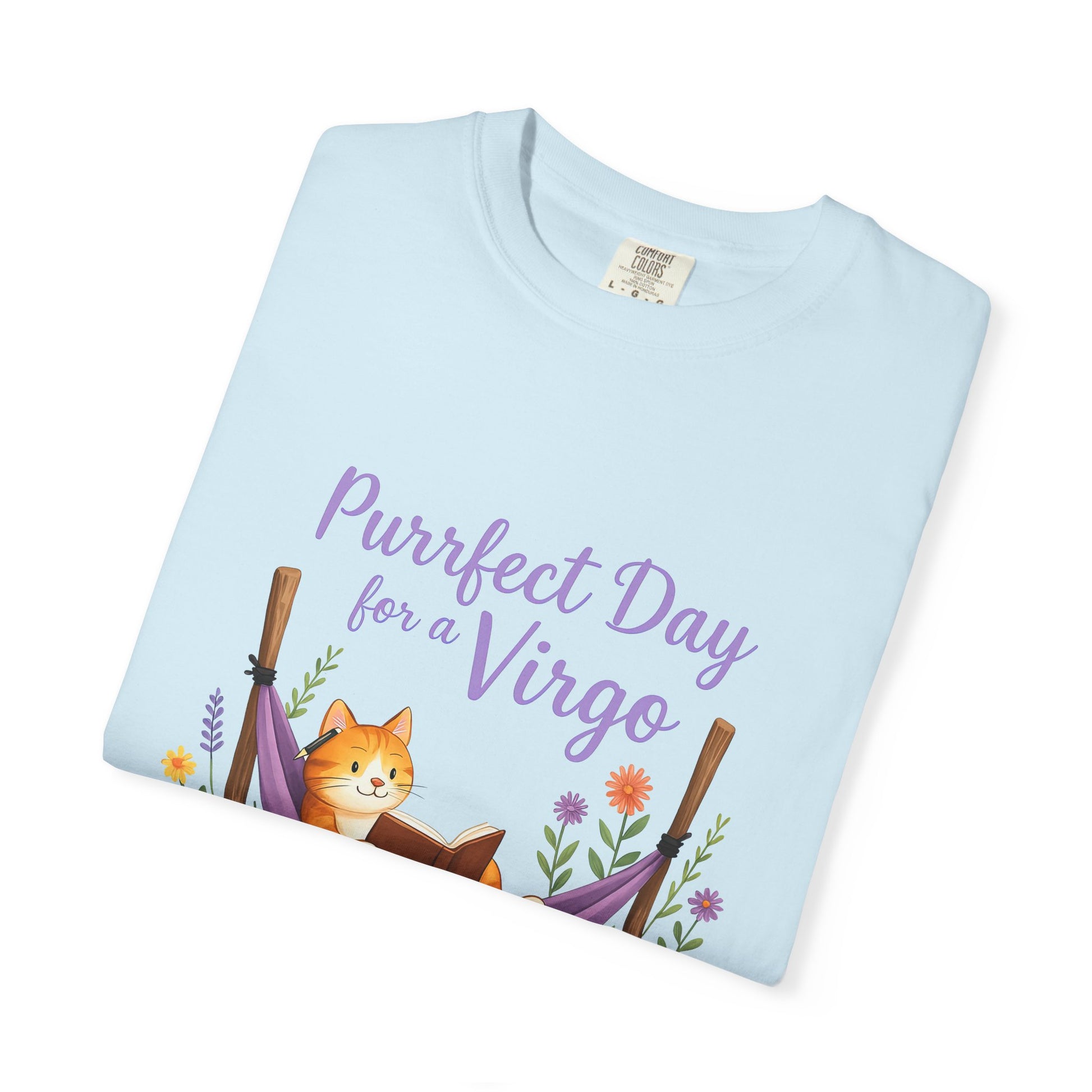 Purrfect Day for a Virgo Tee – Colorful Zodiac Cat Shirt