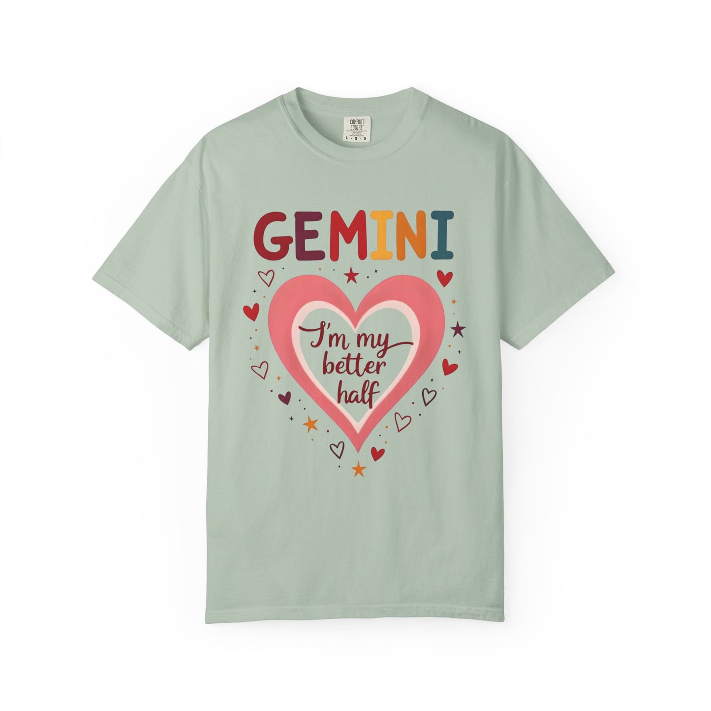 GEMINI I’m My Better Half Tee – Colorful Retro Zodiac Shirt