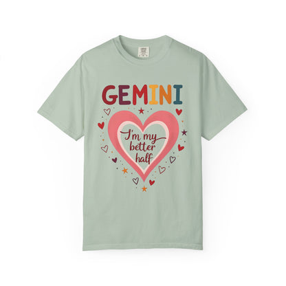 GEMINI I’m My Better Half Tee – Colorful Retro Zodiac Shirt