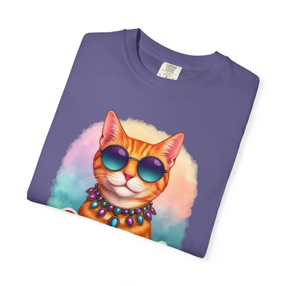 One Cool Cat  -  Funny Retro Groovy Cat Lover Tee