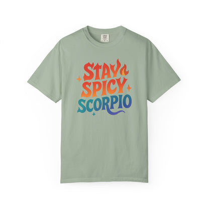 Stay Spicy Scorpio Tee – Colorful Zodiac Shirt
