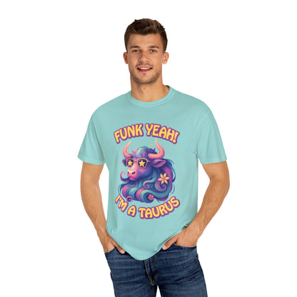 Funk Yeah I’m a Taurus Groovy Tee – Multicolor Retro Zodiac Shirt