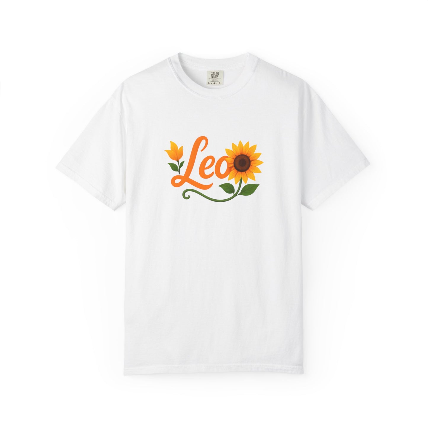 Leo Sunflower Tee – Retro Zodiac Shirt