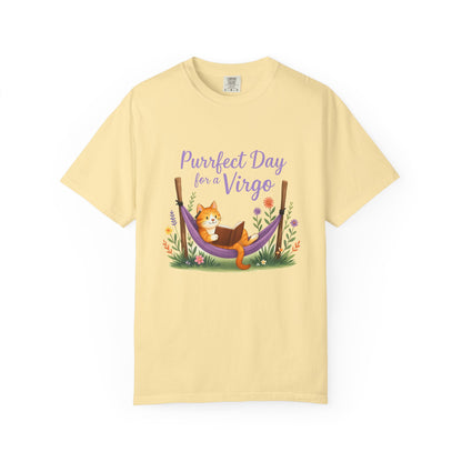 Purrfect Day for a Virgo Tee – Colorful Zodiac Cat Shirt