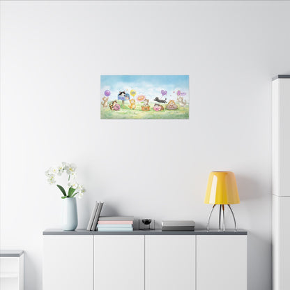 Cat Affirmation Wall Art, Whimsical Cats Canvas Print, Positive Affirmation Home Decor, Cute Cat Lover Gift, Inspirational Stretched Canvas Art