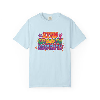 Stay Groovy Scorpio Tee – Groovy Flower Power Zodiac Shirt