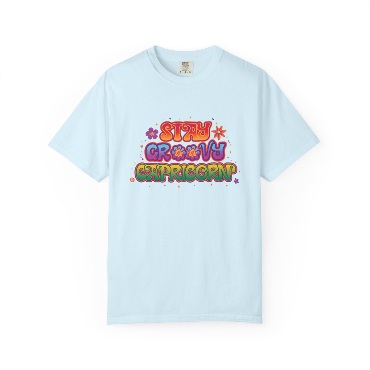 Stay Groovy Capricorn – Retro Flower Power Zodiac Tee