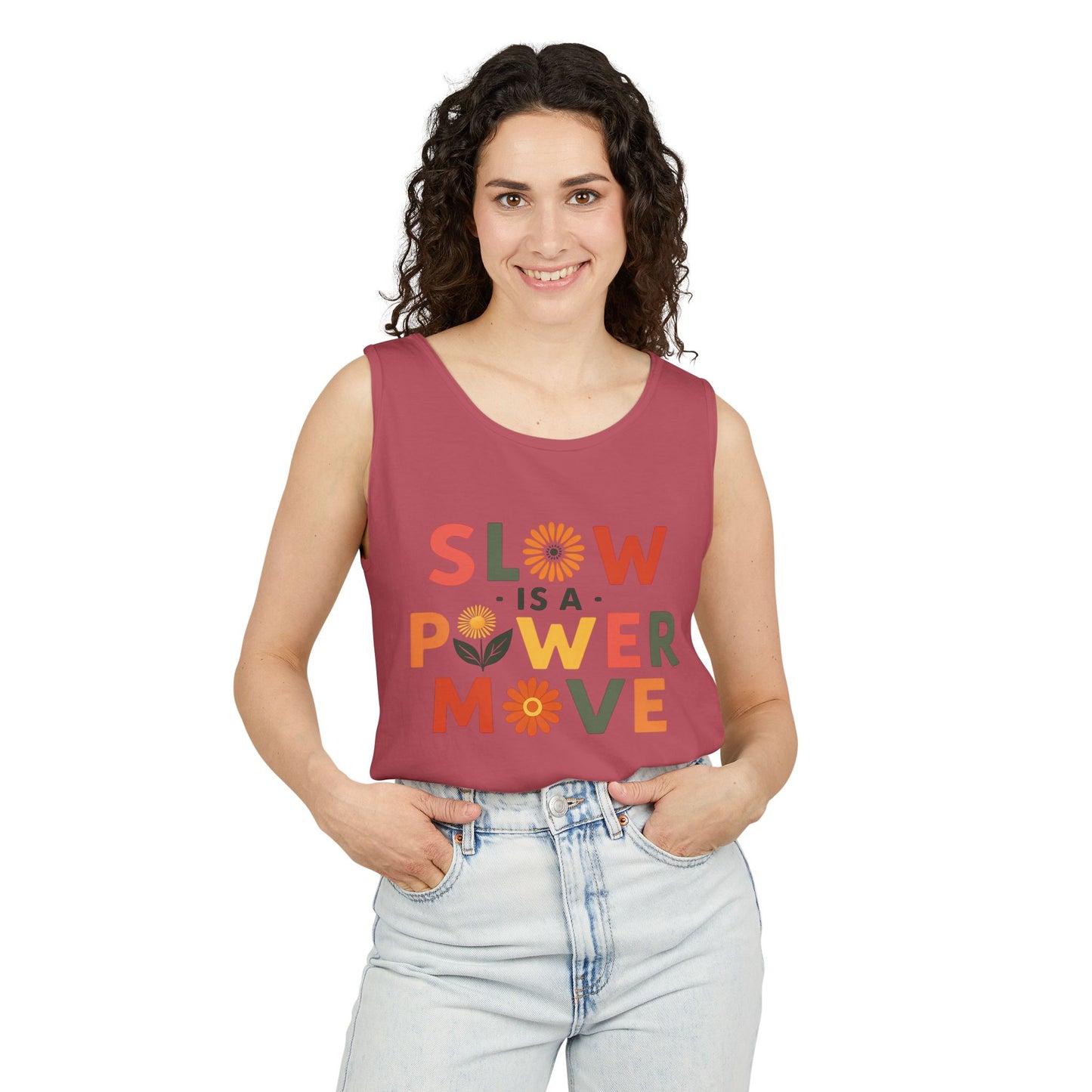 Slow is a Power Move - Colorful Affirmation Tank (Unisex)