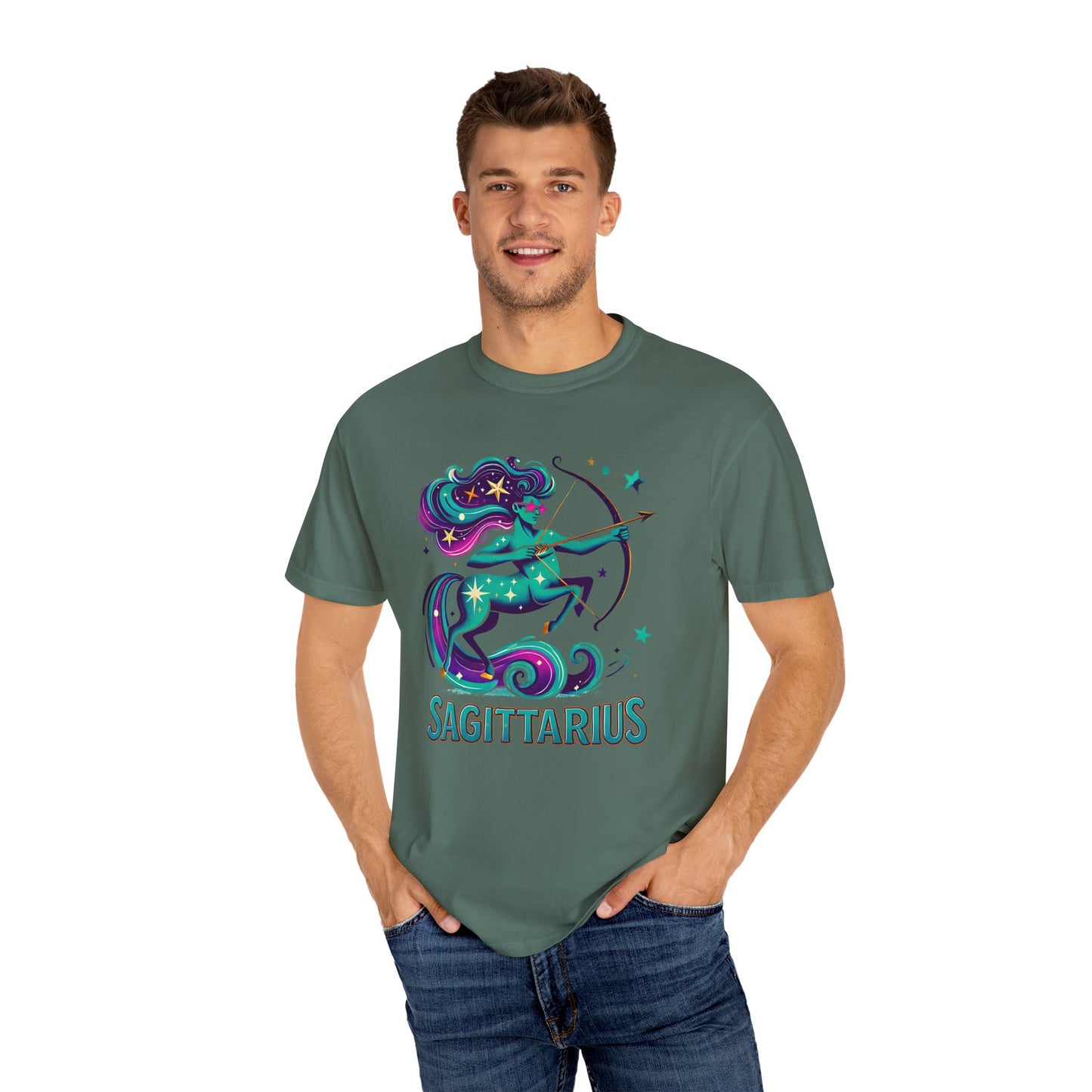 Sagittarius Retro Groovy Centaur -Colorful Zodiac Tee