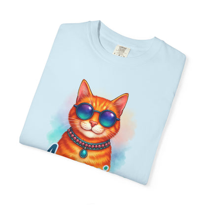 Aquarius One Cool Cat – Zodiac Kitty Vibes Tee