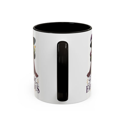 Friggin' Fabulous Frog Mug | Funny Frog Coffee Mug | Glam Fashion Frog Gift for Women | Colored Mug