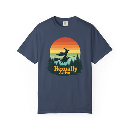 Hexually Active Tee – Sassy Witch Retro Comfort Colors 1717 Shirt