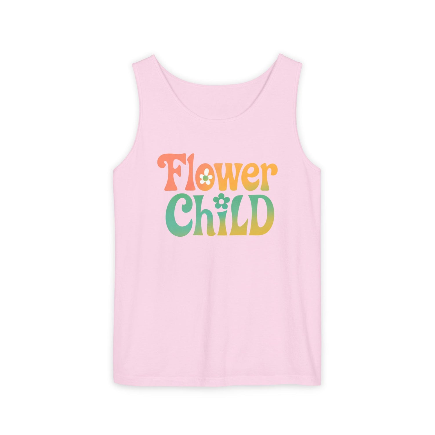 Flower Child - Boho Retro Style Sleeveless Tank (Unisex) - Enchanted Sky