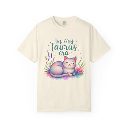 In My Taurus Era – Colorful Zodiac Cat Tee