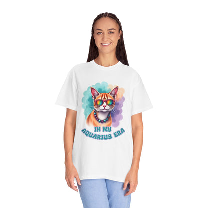 In My Aquarius Era – Rainbow Cat Vibes Tee