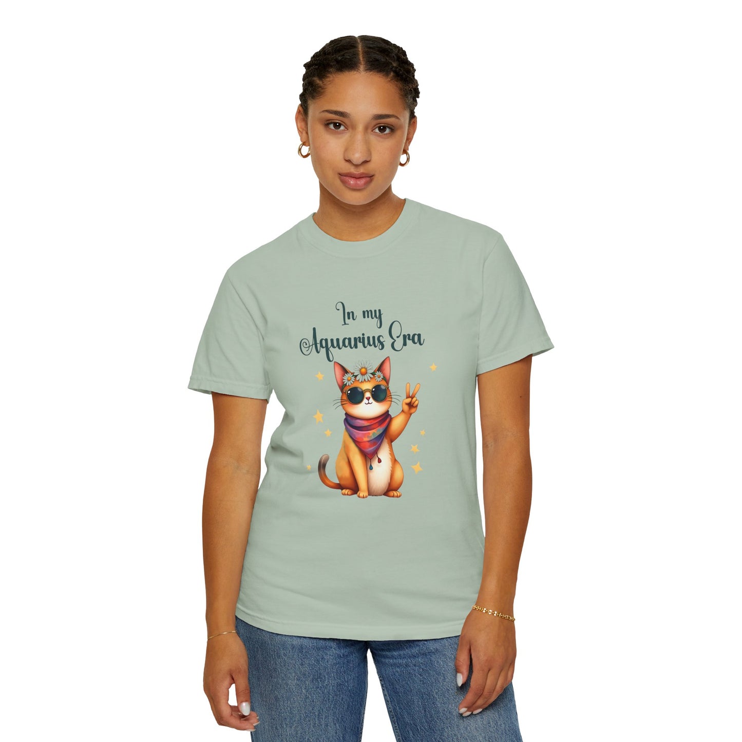 In My Aquarius Era Tee – Funny Zodiac Cat Shirt
