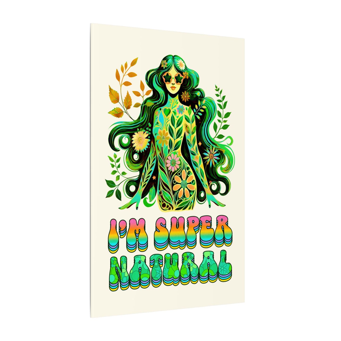 I’m Super Natural – Retro Radiant Affirmation Canvas Wall Art - Enchanted Sky