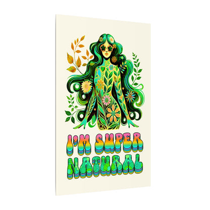 I’m Super Natural – Retro Radiant Affirmation Canvas Wall Art - Enchanted Sky