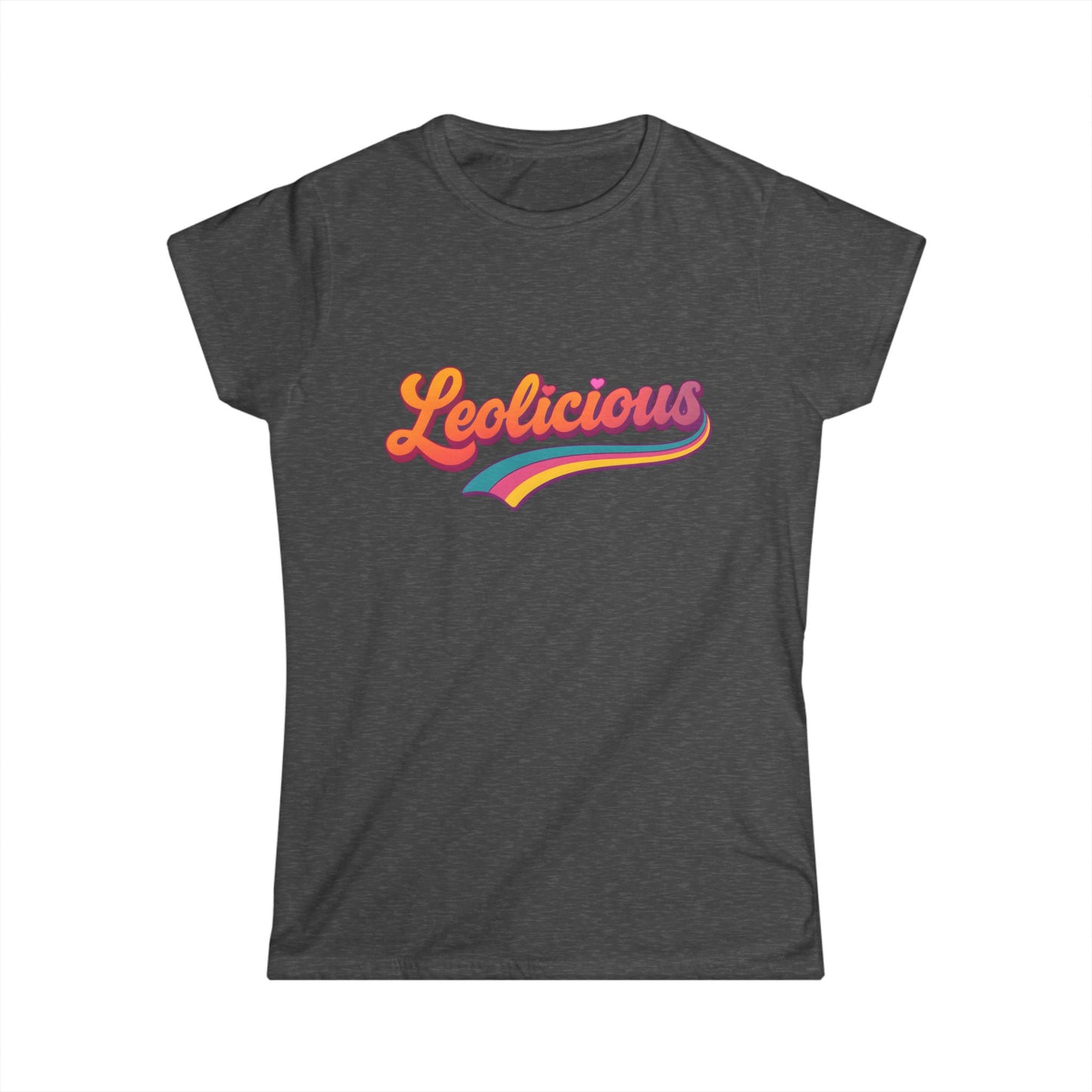 Leolicious Women’s Softstyle Tee – Empowering Retro Zodiac Colorful Shirt