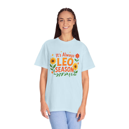 It’s Always Leo Season – Colorful Sunflower Aesthetic Tee
